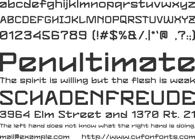 KALISTO font preview
