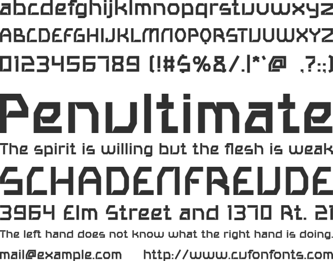 CHAMBER-X font preview