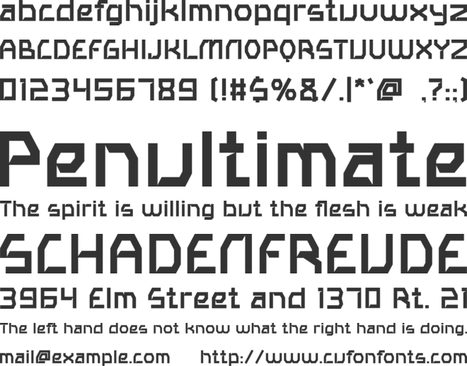 CHAMBER-X font preview