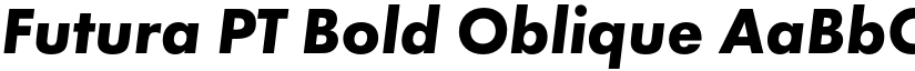 Futura PT Bold Oblique font