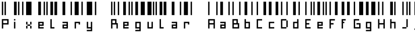 Pixelary Regular font