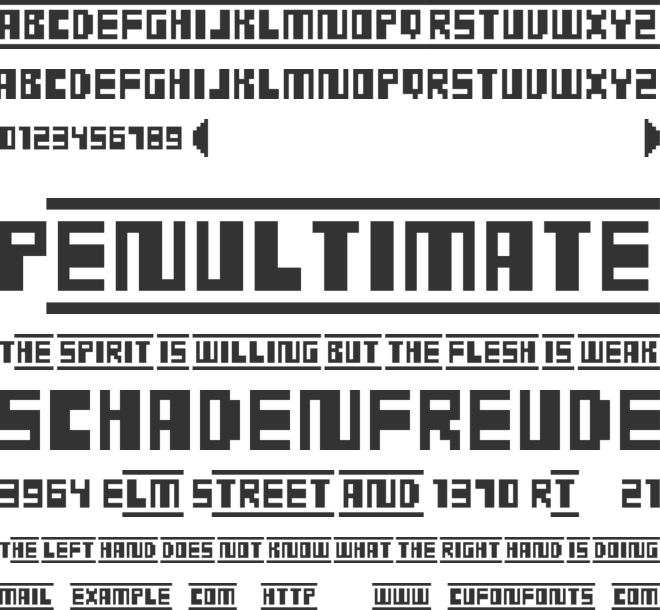 China French font preview