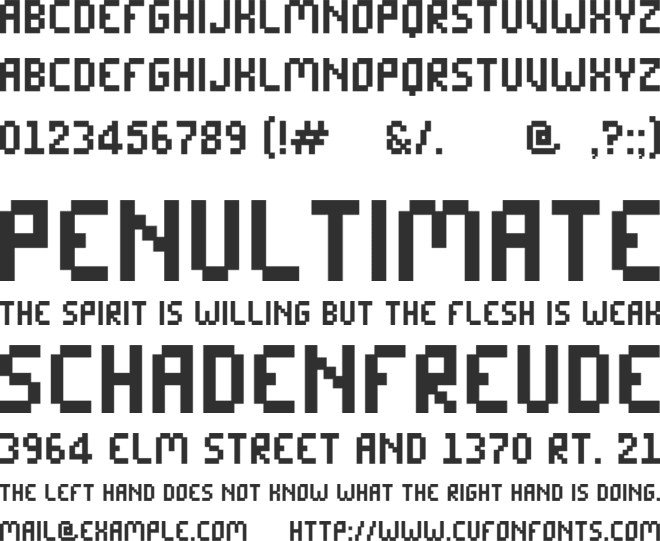 Bitsential font preview