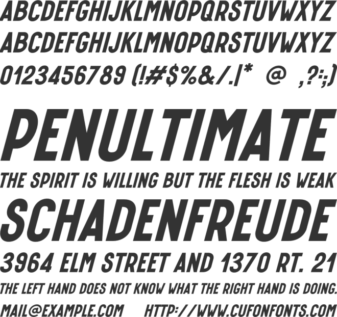 HyperPolarItalic font preview