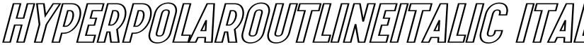 HyperPolarOutlineItalic Italic font