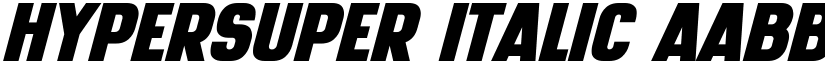 HyperSuper Italic font