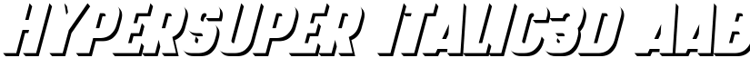 HyperSuper Italic3D font