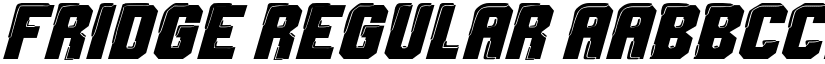 Fridge Regular font