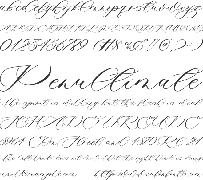 Saliara Love font preview