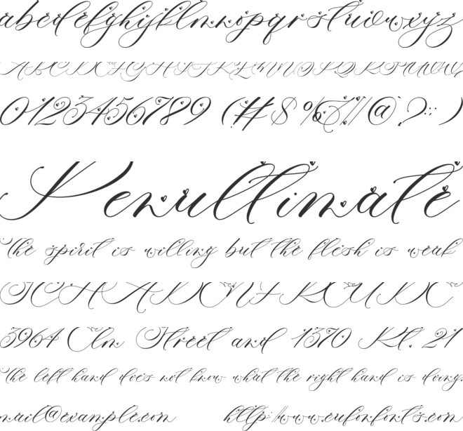 Ermin Sweet Love font preview