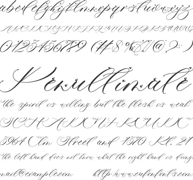 Ermin Sweet Love font preview