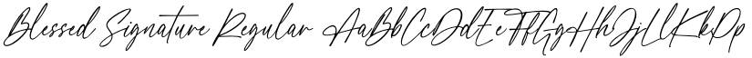 Blessed Signature Regular font