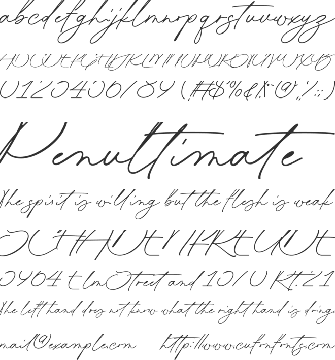 Giantoli font preview