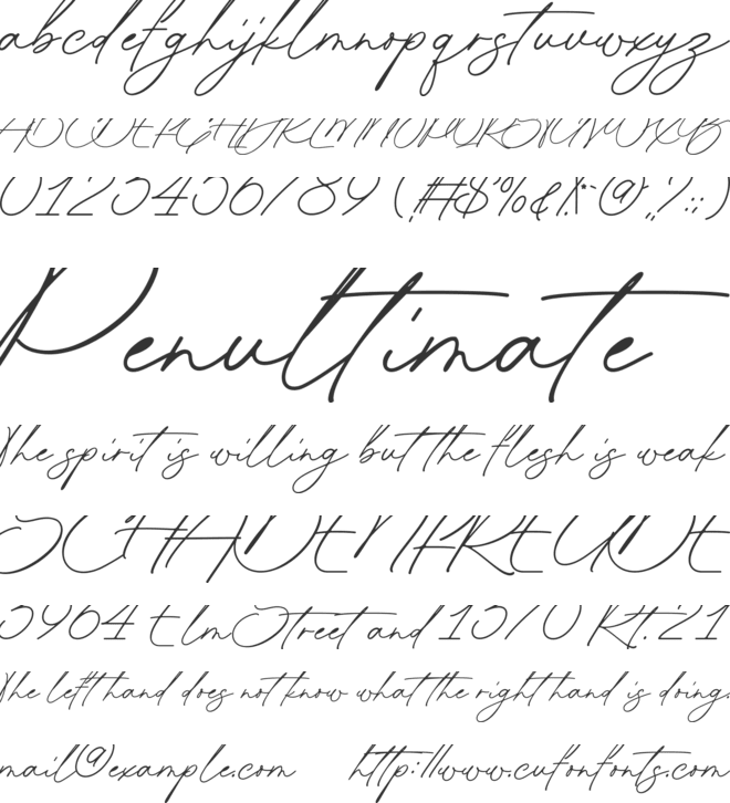 Giantoli font preview