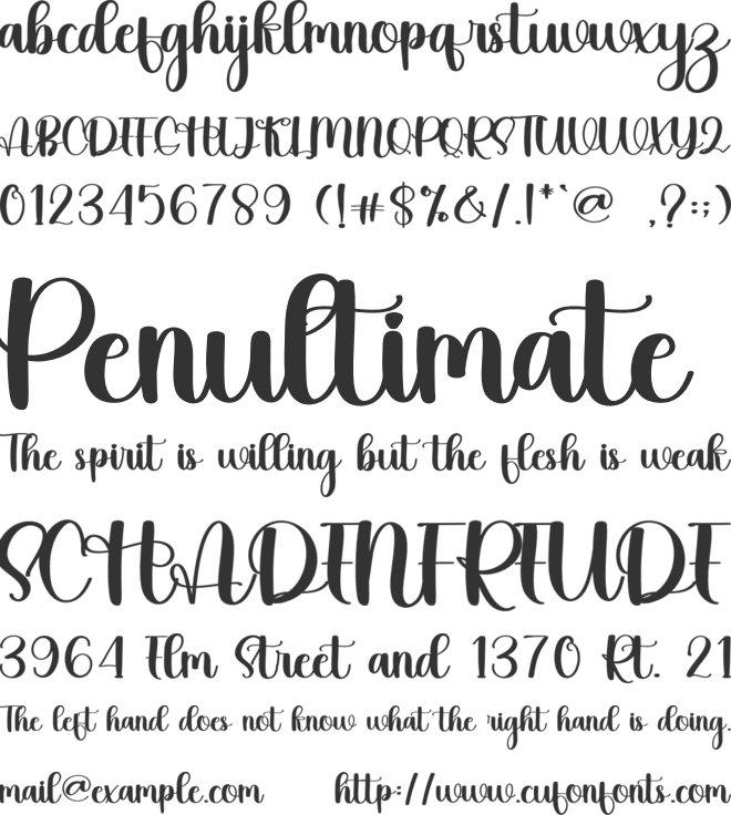 Rabbles font preview