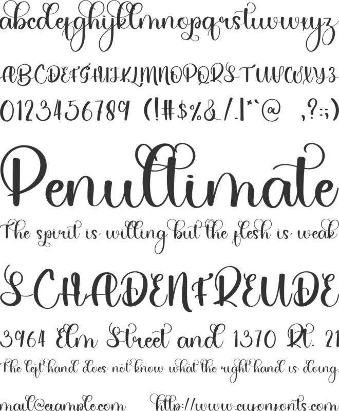 Autum font preview