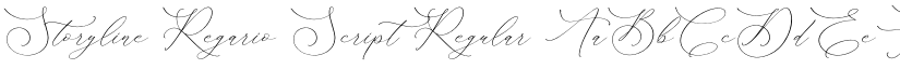 Storyline Regario Script Regular font