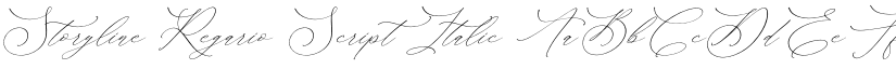 Storyline Regario Script Italic font