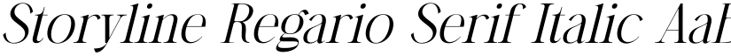 Storyline Regario Serif Italic font