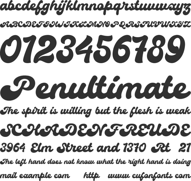 Fladeo font preview