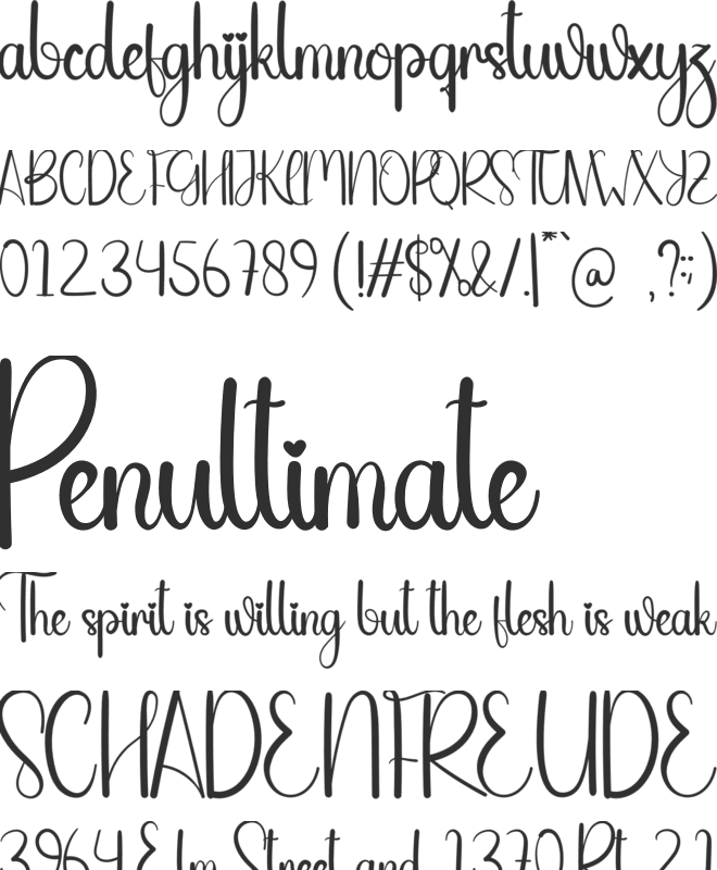 Hello Heart font preview