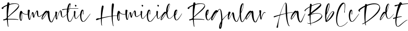 Romantic Homicide Regular font