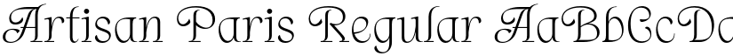 Artisan Paris Regular font
