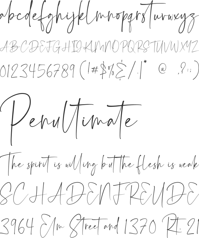 Arthamyn font preview