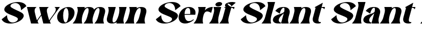 Swomun Serif Slant Slant font