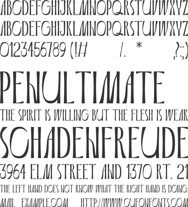 Riviera font preview