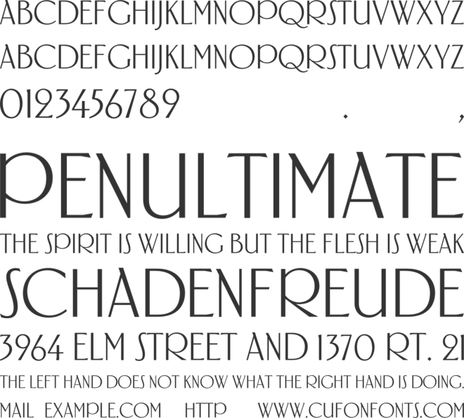 Suffragette Test font preview