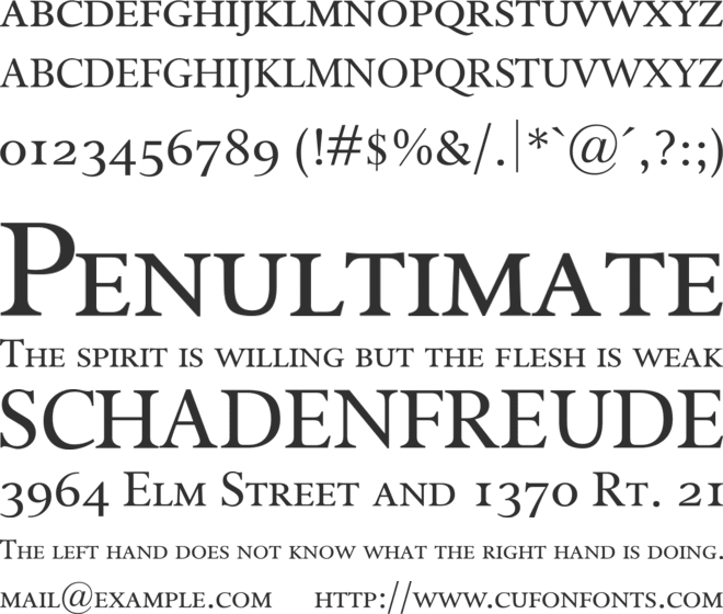 Isolde SmallCaps font preview