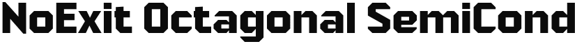 NoExit Octagonal SemiCondensed Test Black font