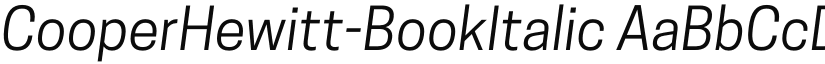 CooperHewitt-BookItalic font