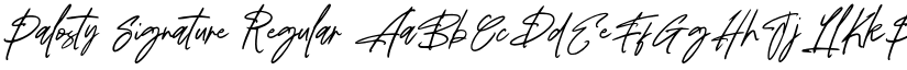 Palosty Signature Regular font