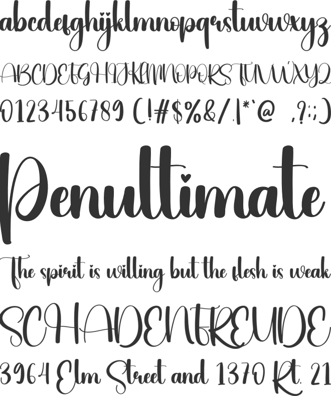 Ruddy Face font preview