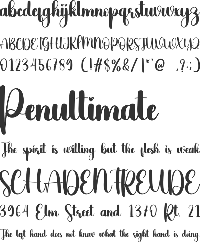 Nanny font preview