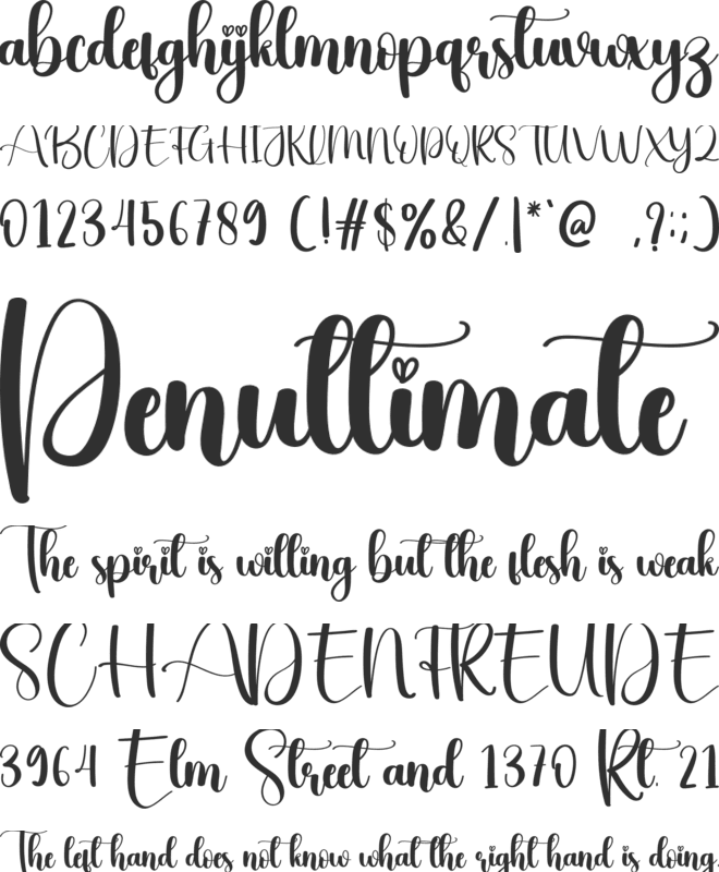 Lips font preview