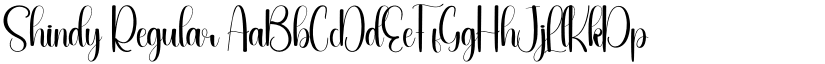 Shindy Regular font