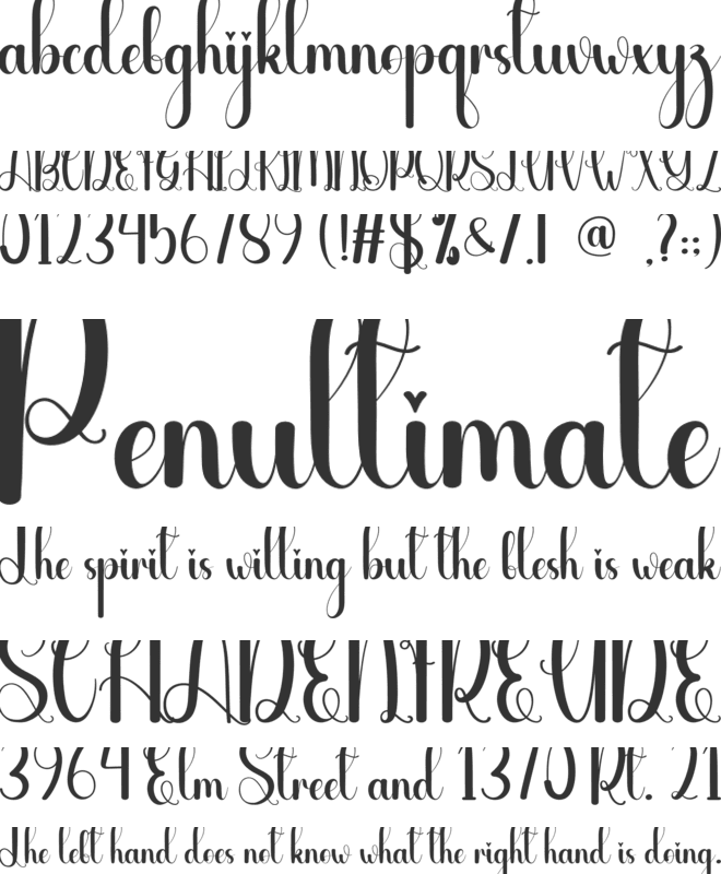 Retreat font preview