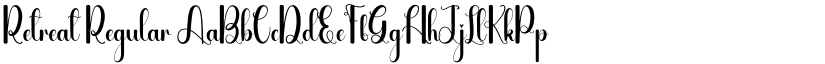 Retreat Regular font