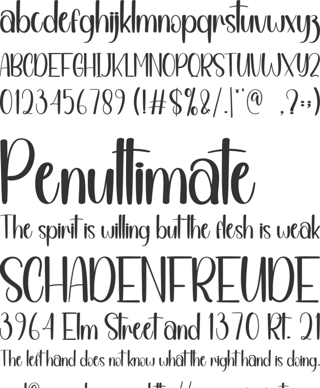 Mother And Father font preview