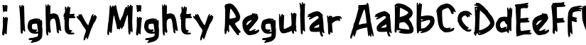 i Ighty Mighty Regular font