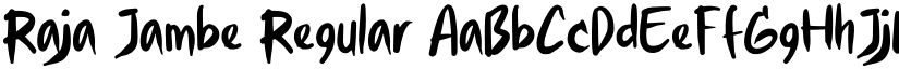 Raja Jambe Regular font