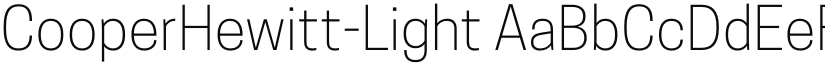 CooperHewitt-Light font