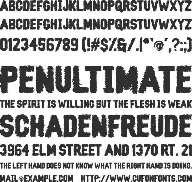 Scare Taker font preview