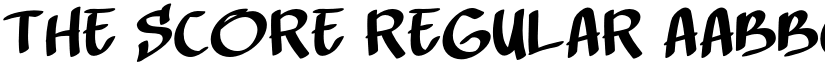 THE SCORE Regular font