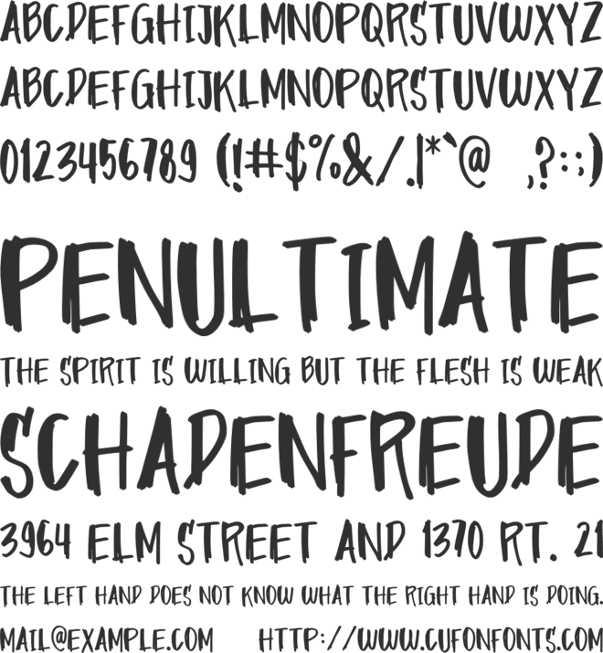 Brave Heart font preview