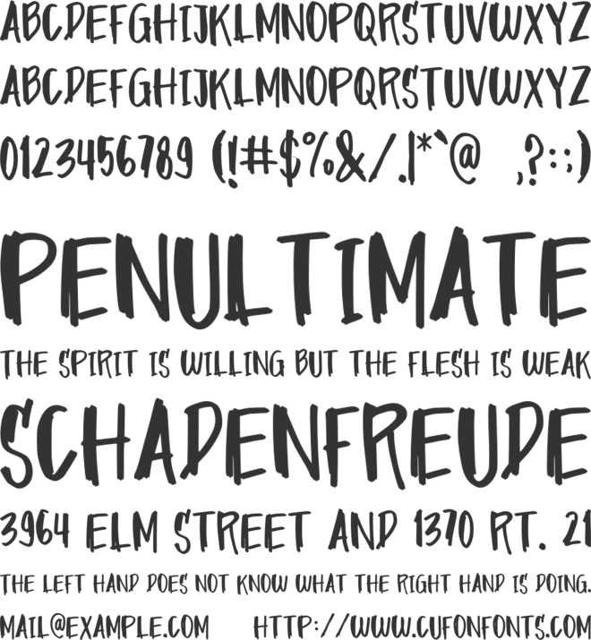 Brave Heart font preview