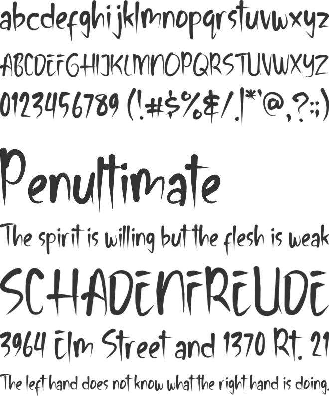 Gunerima font preview